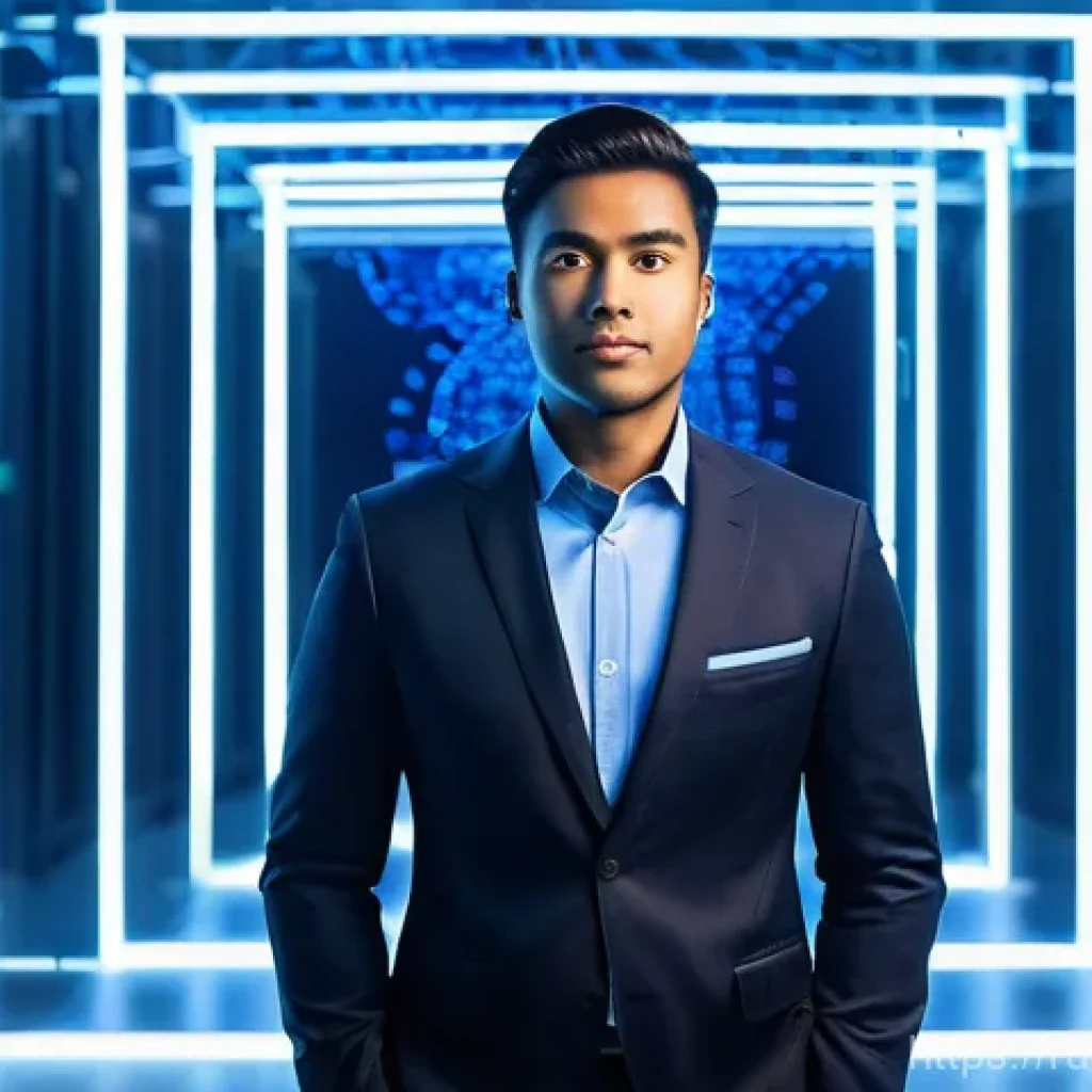 AI 개발 관련 자격증 - **Prompt 1: "The AI Career Catalyst"**
    A confident, diverse male professional in his late 20s, w...