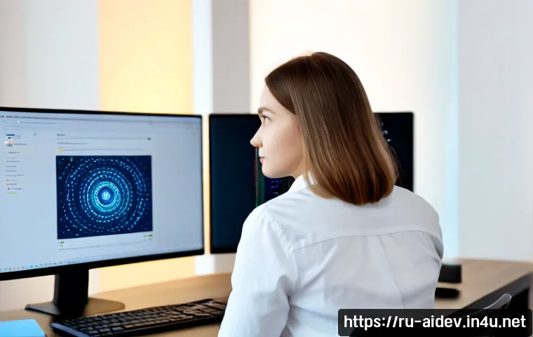 AI 개발자로서의 경력 개발 - Photorealistic modern AI developer career growth scene in a bright Moscow co-working office, focused...